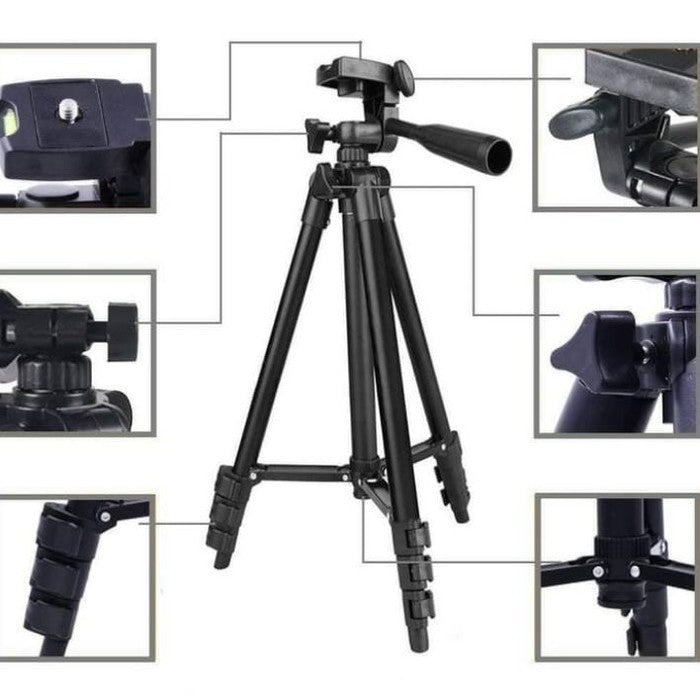 Tripod Ringstar RS 3120A + Holder U for Camera Digital DSLR Handycam hp kamera fotografer kaki 1,2m