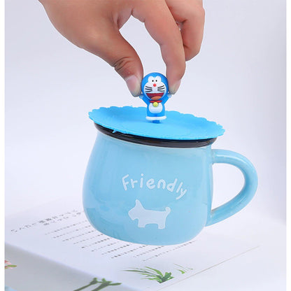 Tutup Gelas Silikon Karakter / Cover Penutup Cangkir Mug Karet Silicone Kedap Udara Anti Debu Lucu Unik Tutup Tahan Panas Dingin Murah