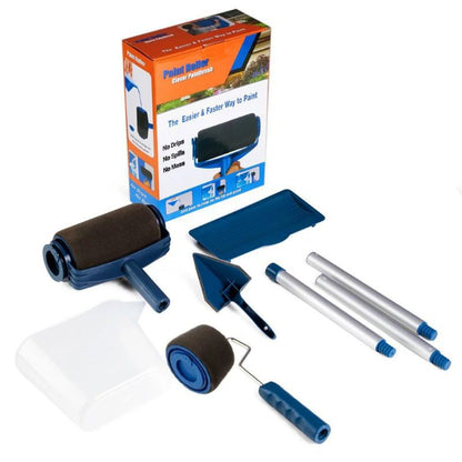Paint Roller Kuas Cat Tembok Anti Tumpah Smart Paint brush Set Runner Pro Pintar Facil Clever Tray