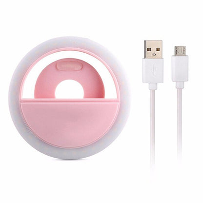 RING LIGHT SELFIE LED Lamp Lampu Ringlight flash charm eyes jepit live clip bulat camera hp kamera