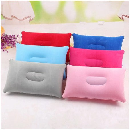 Bantal Angin Tiup Inflatable Travel Pillow Air Udara Ringan Camping Outdoor Pesawat Mobil Portable