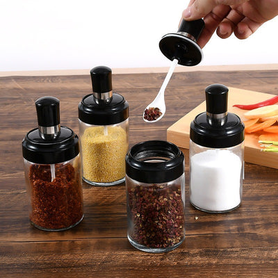 BOTOL KACA + SENDOK TEMPAT BUMBU
