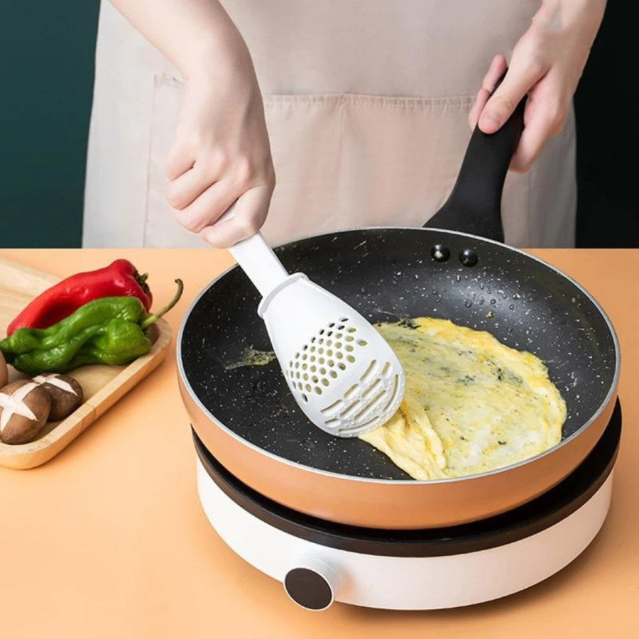 Sendok Saringan Serbaguna / Centong Nasi / Pemisah Kuning Telur / Penumbuk Kentang / Penyaring Pasta Daging Sayur / Penghancur / Tahan Panas Food Grade Colander Spoon Multipurpose Sendok Multifungsi Souvenir Wedding Pernikahan Sovenir Merchandise
