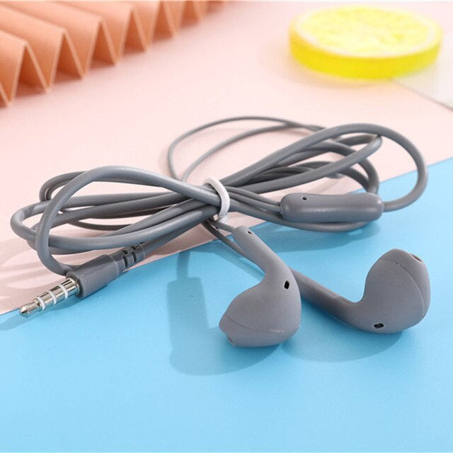 HEADSET MACARON U19 Hifi Stereo Extra Bass Handsfree Matte Colorfull Earphone Jack 3.5mm With Mic