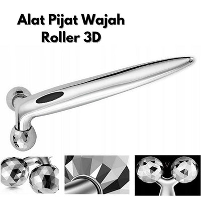 Alat Pijat Wajah Roller 3D