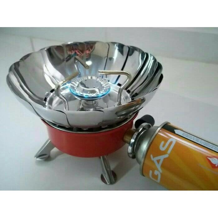 Kompor Camping Portable Bentuk Bunga Tahan Angin Windproof Stove K-203