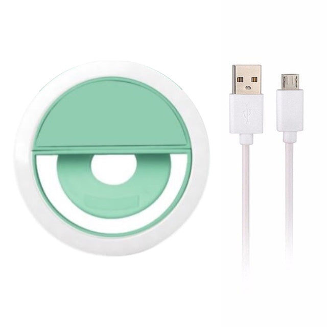 RING LIGHT SELFIE LED Lamp Lampu Ringlight flash charm eyes jepit live clip bulat camera hp kamera
