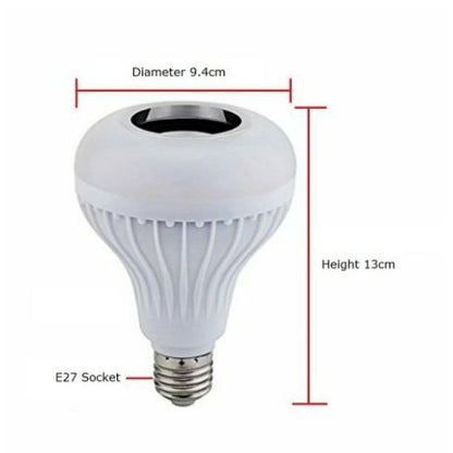 Speaker Bluetooth Bohlam ARASHI AML 6W RC Lampu LED Putih Disco RGB Remote Control Music Lamp Unik