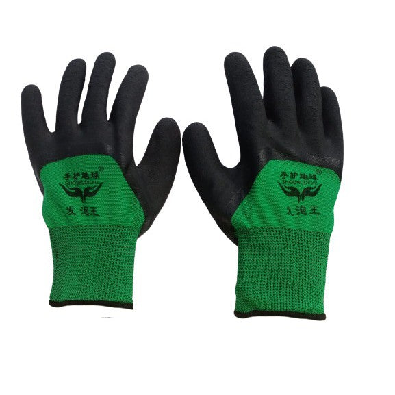 Sarung Tangan Karet Palm Fit Hand Glove Mekanik Motor Hitam Nylon Safety Kerja Proyek Otomotif Gloves Black