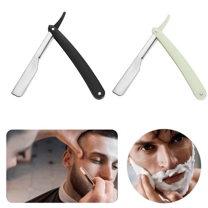 Razor Pisau Cukur Lipat SIlet - Shaver Alat Cukuran Kumis Alis Jenggot Rambut / Pisau Kerik Barbershop Tuakng Cukur Manual Silet Isi Ulang Serbaguna