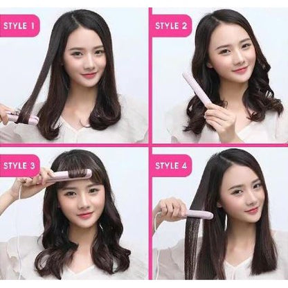 Catok Rambut Mini Lurus Dan Keriting Karakter 2in1 Alat Catokan Pelurus Rambut Travel Kemier Japan
