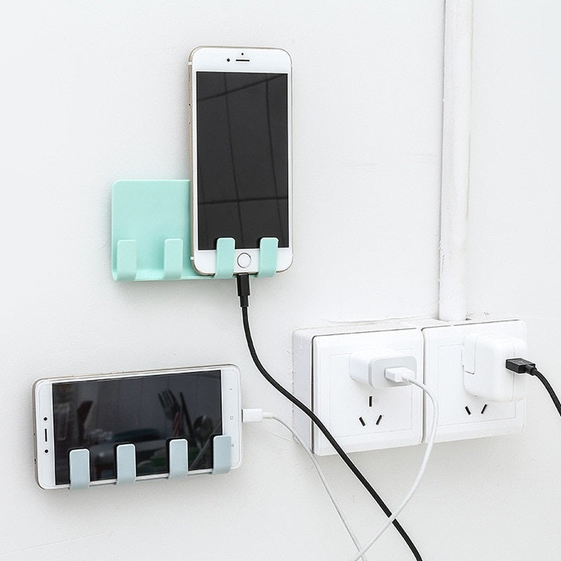 Gantungan Tempel Dinding 4 Kait / Bracket Holder Tempat Hp Remote TV AC / Tempat Gantung Kunci Baju Hook Dudukan Multifungsi Serbaguna Mofanaccessories Mofan Accessories