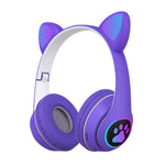 Headphone BT MZ 023 LED Telinga Kucing