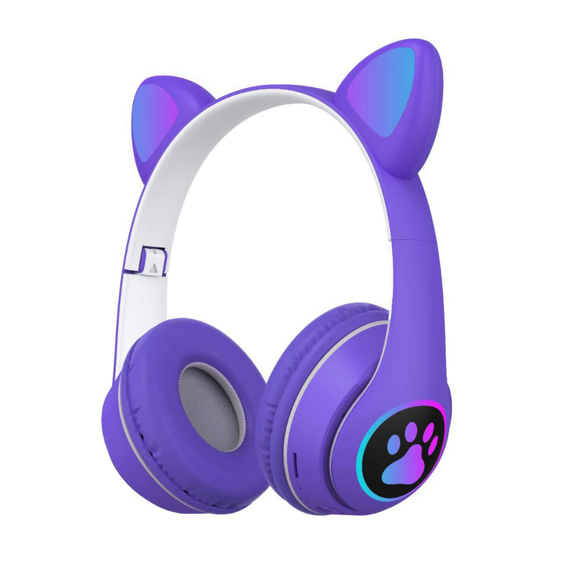 Headphone BT MZ 023 LED Telinga Kucing