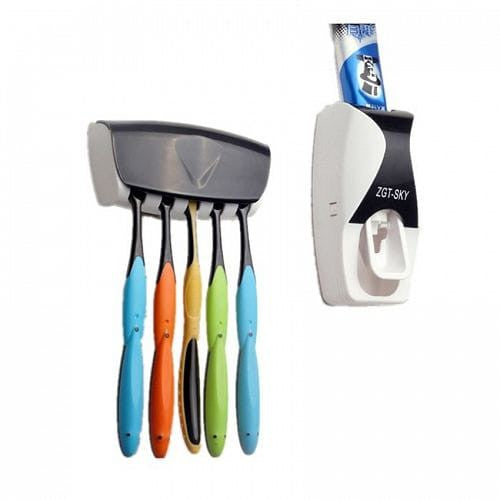 Dispenser Odol Model Baru / Rak Tempat Sikat Gigi Toothpaste Dispenser Automatic And Brush