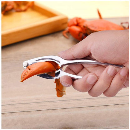 Tang Jepit Kepiting Pemecah Cangkang Lobster Alat Penjepit Walnut Kacang-Kacangan Stainless Steel Crab Grip Clamp