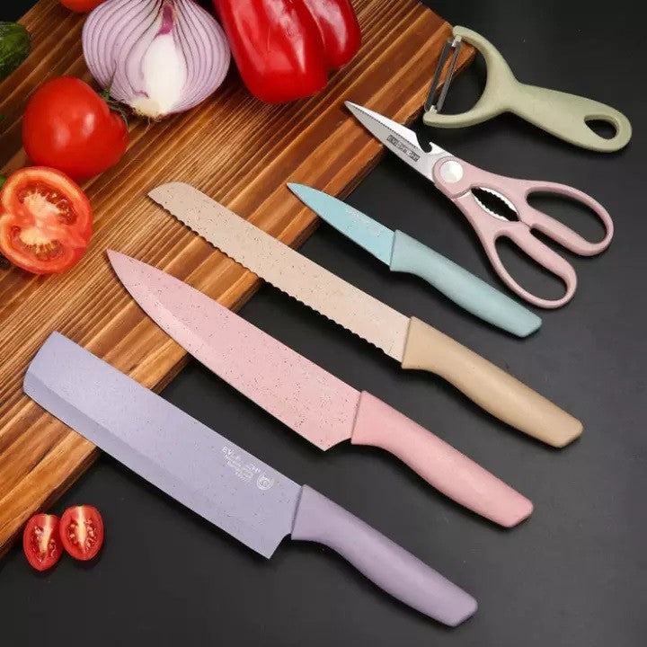 Pisau Set Macaron 6in1