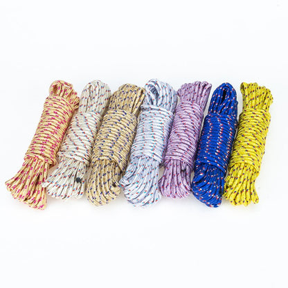 Tali Jemuran Baju Nylon 5m & 10m Anti Slip / Ikat Tambang Nilon Kemah Camping Rafting 5 Meter Dan 10 Meter Clothesline Kuat Ikatan Motor Gojek Ojek Online Grab Gosend Kurir Pengikat Tebal