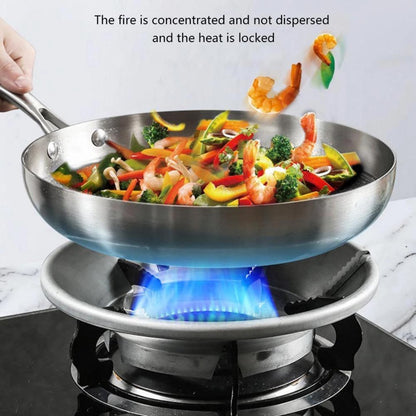 Alas Tatakan Kompor Gas / Cover Pelindung Aluminium Model Bulat / Windproof Gas Stove Cover Bracket Anti Slip / Dudukan Penutup Kompor Penahan Angin Tidak Licin