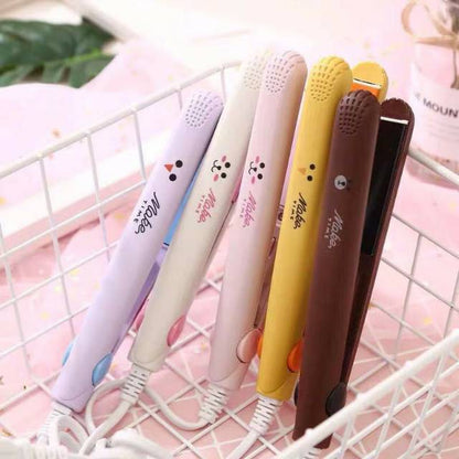 Catok Rambut Mini Lurus Dan Keriting Karakter 2in1 Alat Catokan Pelurus Rambut Travel Kemier Japan