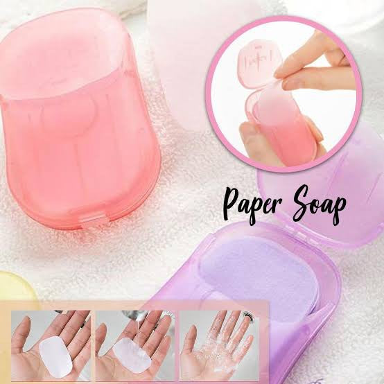 Sabun Kertas Paper Soap Praktis Mini Travelling Hand Wash Body Washing Travel Pembersih Cuci Tangan