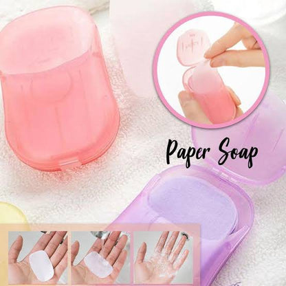 Sabun Kertas Paper Soap Praktis Mini Travelling Hand Wash Body Washing Travel Pembersih Cuci Tangan