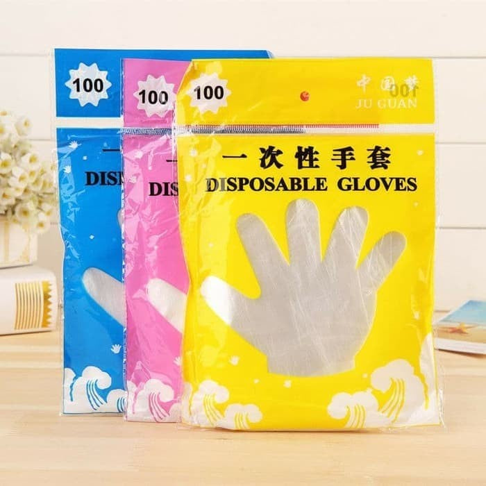 Sarung Tangan Plastik isi 70 PCS WARNA