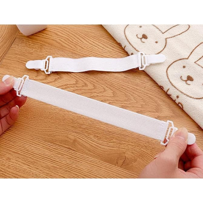 TALI KARET Strap SPREI Ujung Kasur Sheet GRIPPERS Pengait Jepitan Sudut Bed Pengikat Pengencang Kait