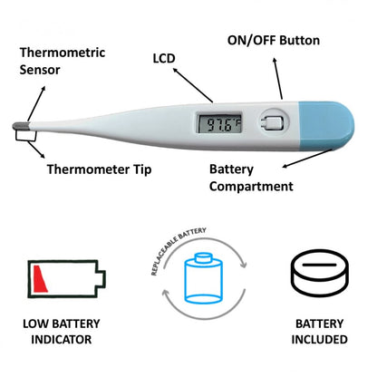 Thermometer Digital Alat Pengukur Suhu Badan Tubuh Bayi Baby Anak termometer mulut ukur ketiak anus