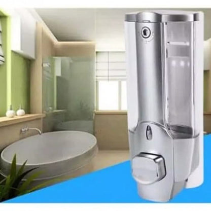 Dispenser Sabun Cair 1 Tabung 350ml Tempat Botol Isi Ulang Soap Single Lock Sanitizer Tempel Dinding