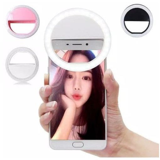 RING LIGHT SELFIE LED Lamp Lampu Ringlight flash charm eyes jepit live clip bulat camera hp kamera