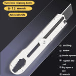 Pisau Cutter Stainless Besar 9in1