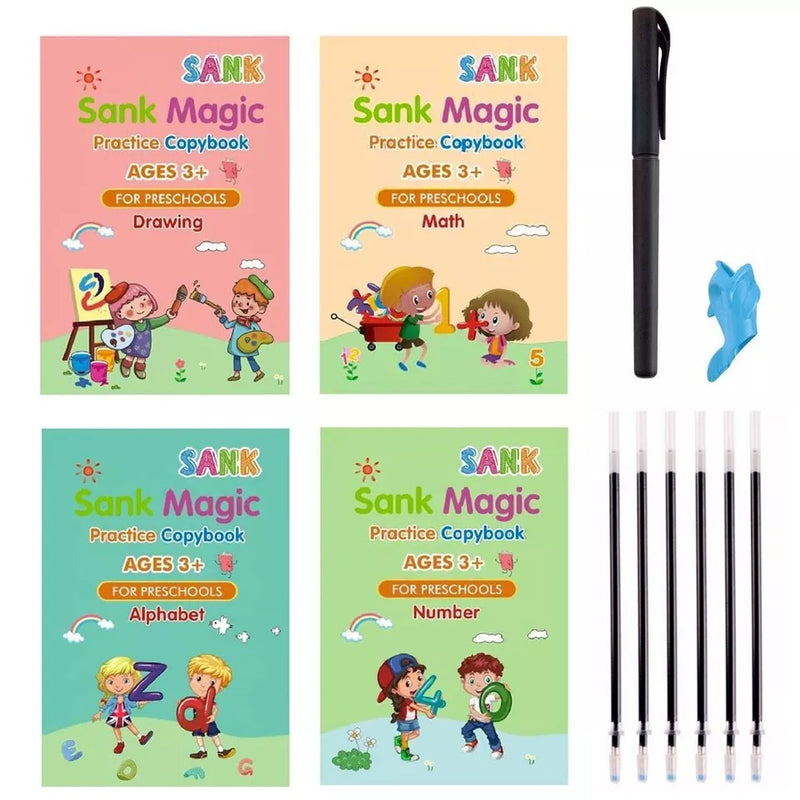 SANK Magic Practice Book 1SET (isi 4Buku + Pulpen)
