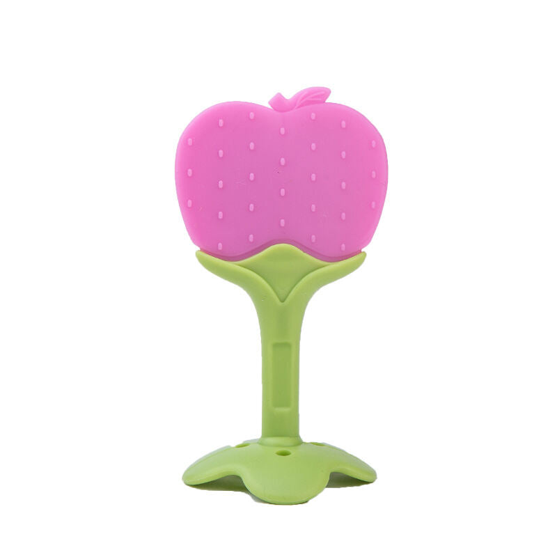 Teether Bayi Gigitan Bentuk Buah Bahan Silikon BPA FREE / Baby 3 Bulan Keatas 3m+ Fruit Mainan Pengunyah Penguatan Pertumbuhan Gigi Pijat Gusi Silicone Anak Balita Batita Melatih Genggam Persiapan Mpasi