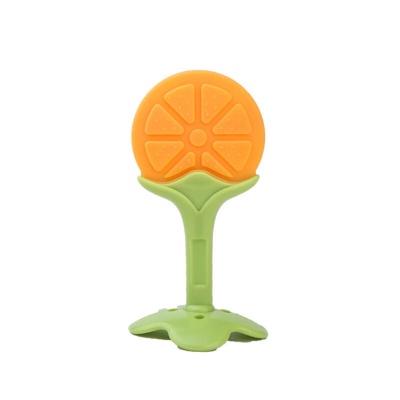 Teether Bayi Gigitan Bentuk Buah Bahan Silikon BPA FREE / Baby 3 Bulan Keatas 3m+ Fruit Mainan Pengunyah Penguatan Pertumbuhan Gigi Pijat Gusi Silicone Anak Balita Batita Melatih Genggam Persiapan Mpasi