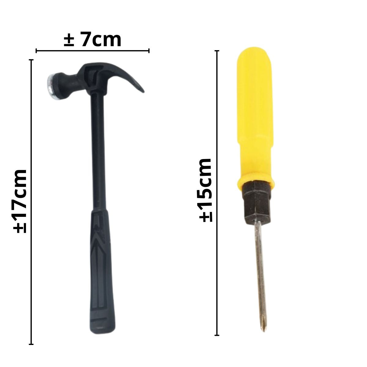 Obeng + Palu 2pcs / Tool Kit Set Alat Pembuka Sekrup Penghancur Tembok Pencabut Paku Perkakas Multifungsi