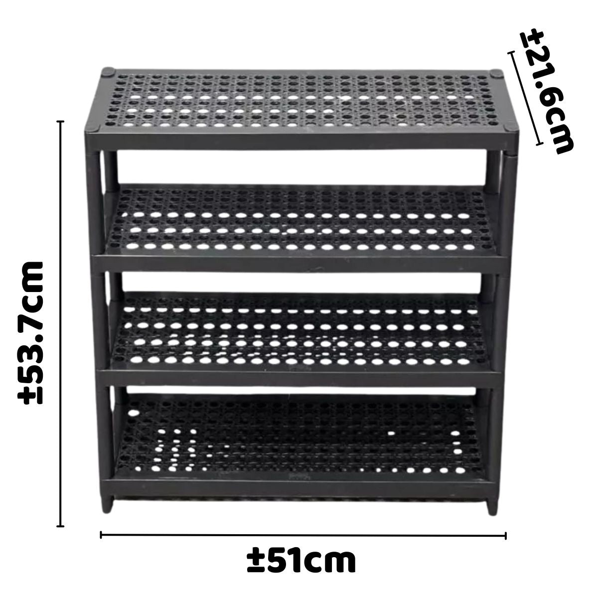 Rak Sepatu Petra 4 Susun / Shoes Rack Plastik Minimalis / Tempat Penyimpanan Sandal 2Tingkat Serbaguna