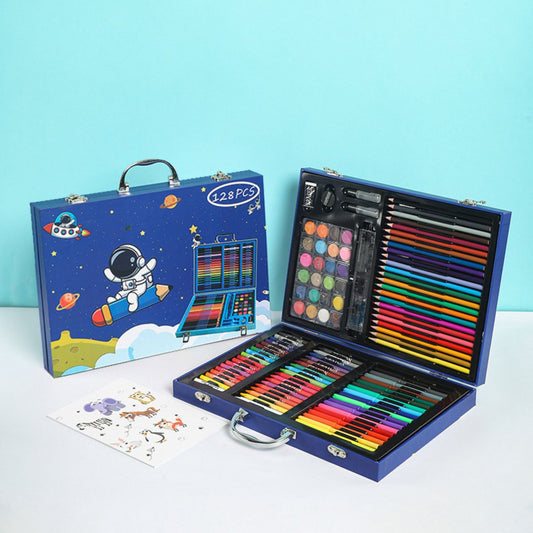 Crayon Koper set 133pcs Aluminium /Box Alat Lukis Krayon Mewarnai /Perlengkapan Sekolah Edukasi Anak