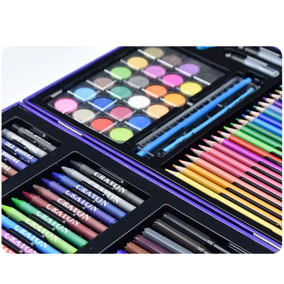 Crayon Koper set 133pcs Aluminium /Box Alat Lukis Krayon Mewarnai /Perlengkapan Sekolah Edukasi Anak