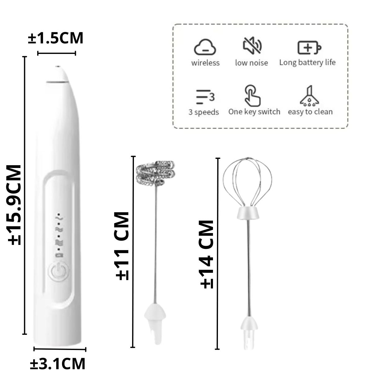 Hand Mixer Milk Froather 2in1 USB Charge Portabel Mini Elektrik Pengaduk Kopi