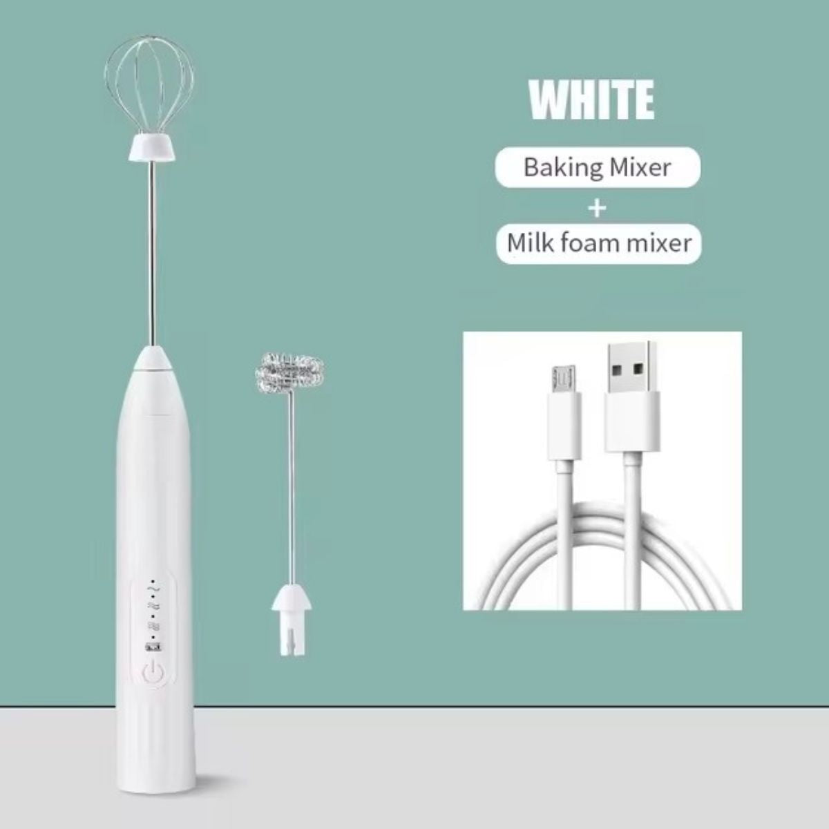 Hand Mixer Milk Froather 2in1 USB Charge Portabel Mini Elektrik Pengaduk Kopi
