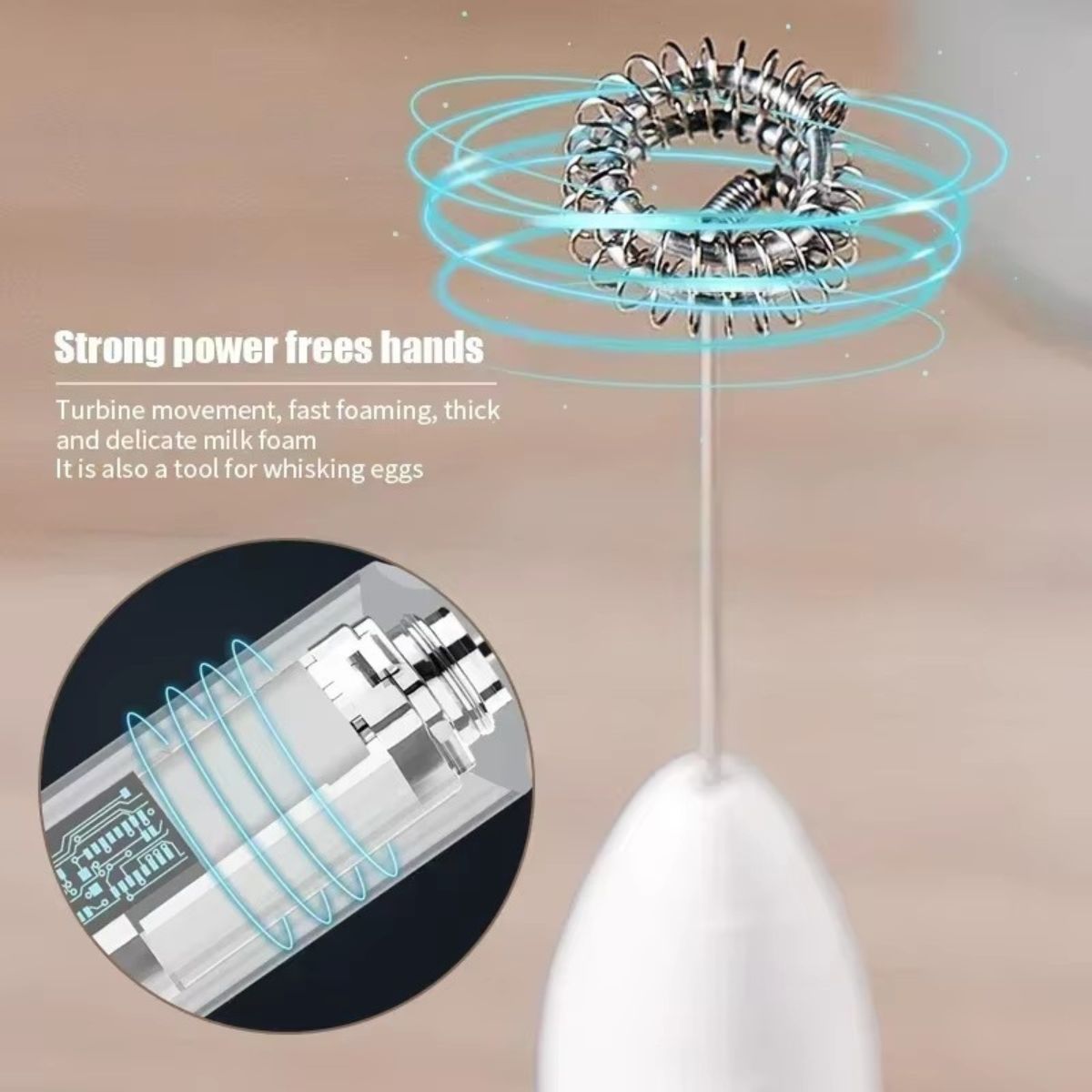 Hand Mixer Milk Froather 2in1 USB Charge Portabel Mini Elektrik Pengaduk Kopi