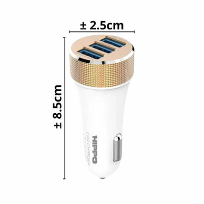 Charger Car HIPPO Phantom 3output / Adapter Casan Mobil 3 Port USB 5.5A Quick Fast Charging
