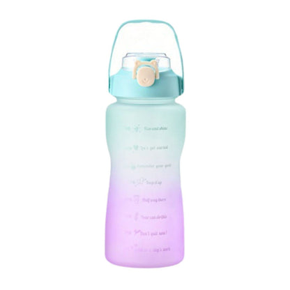 Botol Minum Motivasi Viral 2 Liter Jumbo FREE STICKER / Tumbler Nagita Warna Gradasi Pelangi / Wadah Air 2L FOOD GRADE / Tritan Botol Hits Penanda Waktu Minum 2000ML Dengan Tutup Pengunci / Bottle Penyimpanan Air Anti Tumpah Untuk Anak Dewasa