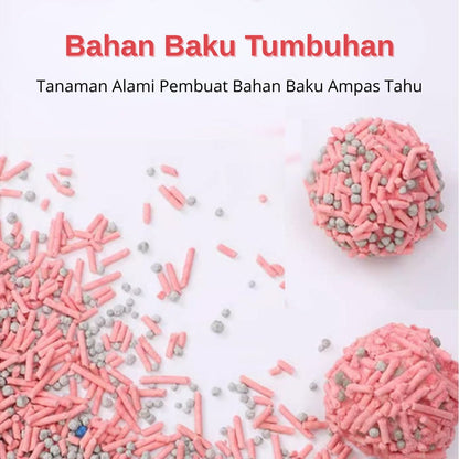 Pasir Gumpal Kucing Organic 6 Liter Master Tofu Soya CAMPUR Cat Litter Penyaring Kotoran Hewan Anjing Bebas Debu Wangi Tahan Lama