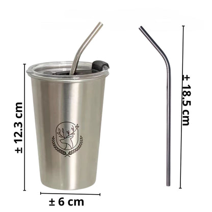 Tumbler Kopi 480ML Stainless / Coffee Cup Tahan Panas Dingin / Mug Cangkir Tumblr Aesthetic Termurah