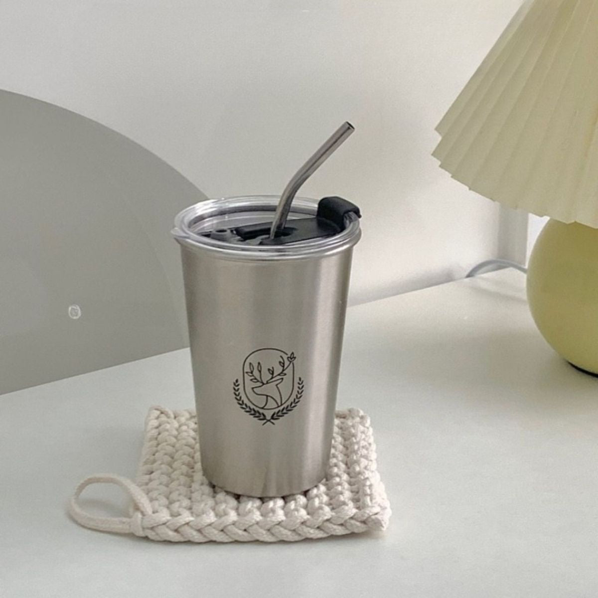 Tumbler Kopi 480ML Stainless / Coffee Cup Tahan Panas Dingin / Mug Cangkir Tumblr Aesthetic Termurah