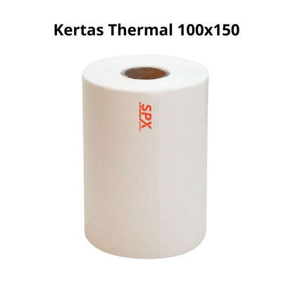 Kertas Thermal Paper Roll 100x150 mm Isi 250 & 500 Lembar / Label Sticker Barcode Ukuran A6 Lebel Print Tempel Resi Pengiriman Cetak Jelas Tebal Anti Air Perekat Kuat Stiker EDC Lembaran Waterproof Marketplace Online Shop Continuous Paper 100mm x 150mm