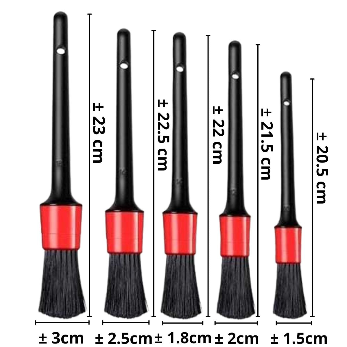Kuas Cuci Mobil 5in1 / Brush Detailing Set / Sikat Pembersih Debu Sela Interior Motor Multifungsi