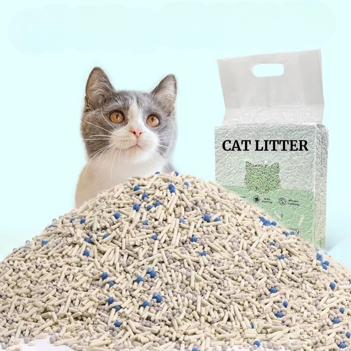 Pasir Gumpal Kucing Organic 6 Liter Master Tofu Soya CAMPUR Cat Litter Penyaring Kotoran Hewan Anjing Bebas Debu Wangi Tahan Lama